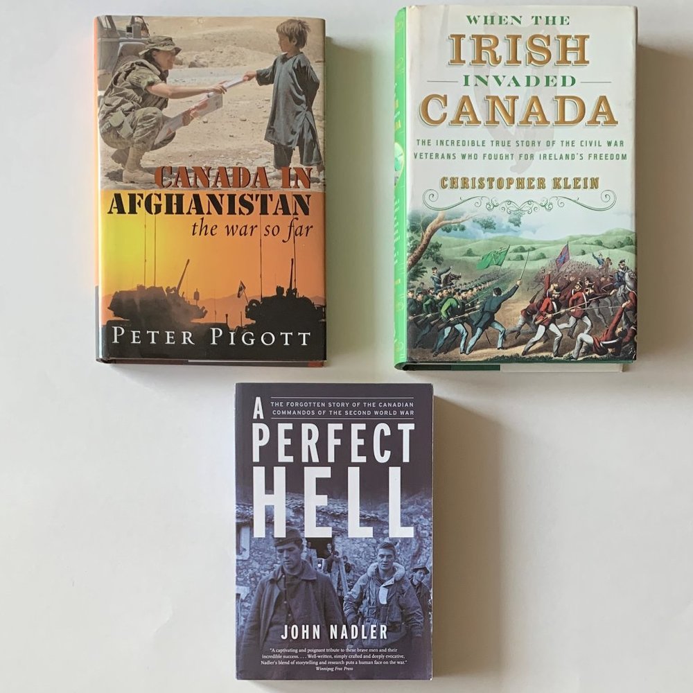 Canadian War History Books - Bundle of 3 - Irish Invasion, WW2 & Afghanistan